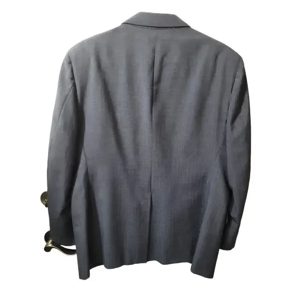 Vntg 70s Goldwater Mens Gray Wool Blazer Sports Coat Sz Lrg (Est) Classic Career